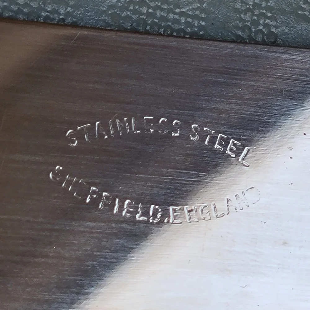Bridal Cake Knife ~ Sheffield England Stainless Steel ~ Wedding ~ 1980s? ~ GUC